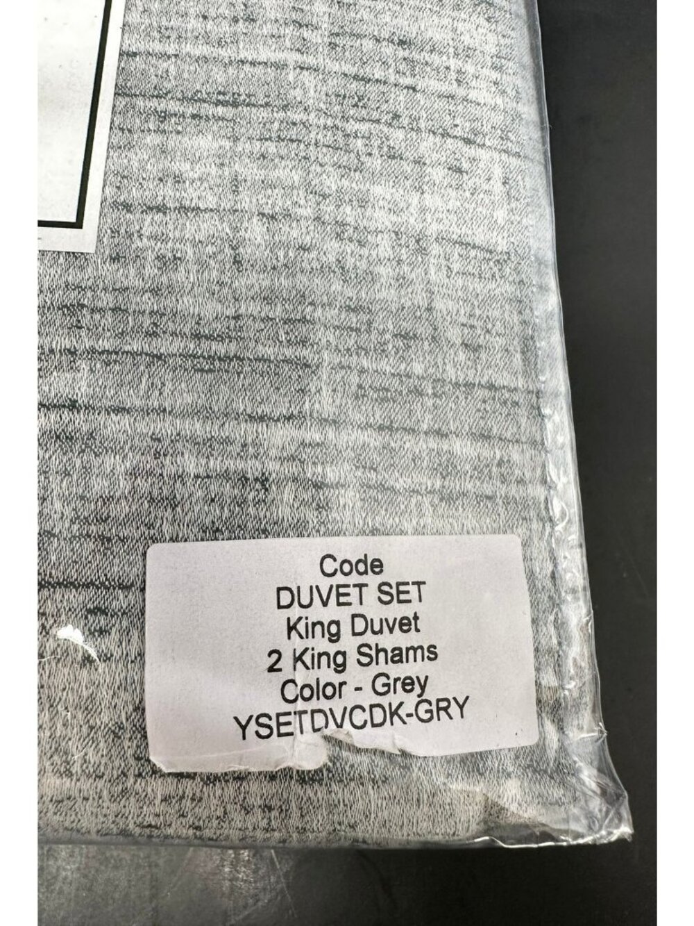 ANN GISH THE ART OF HOME CODE GREY King Duvet Set w/2 King Shams NEW $525 - Picture 8 of 9